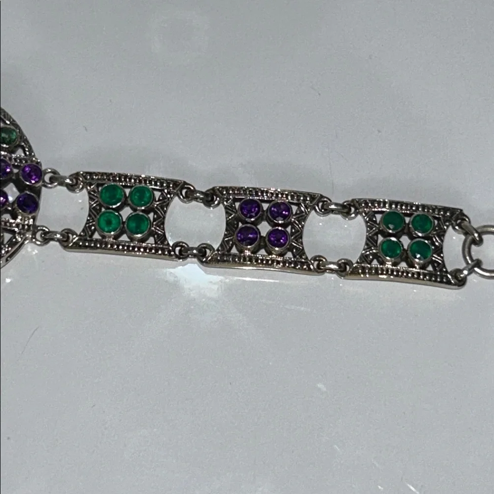 NWOT Genuine Sterling Silver Multi Gemstone Bracelet By Designer Nicky Butler